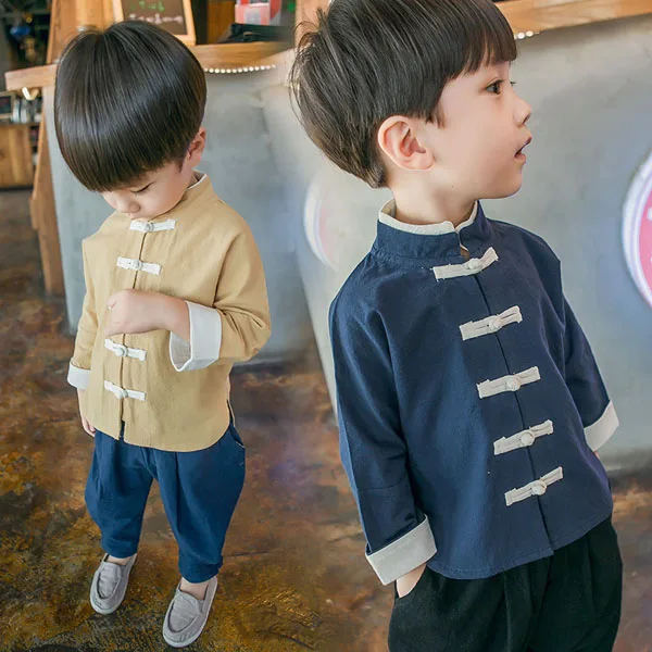 Комплект детской одежды, хлопковый костюм кунг-фу в китайском стиле