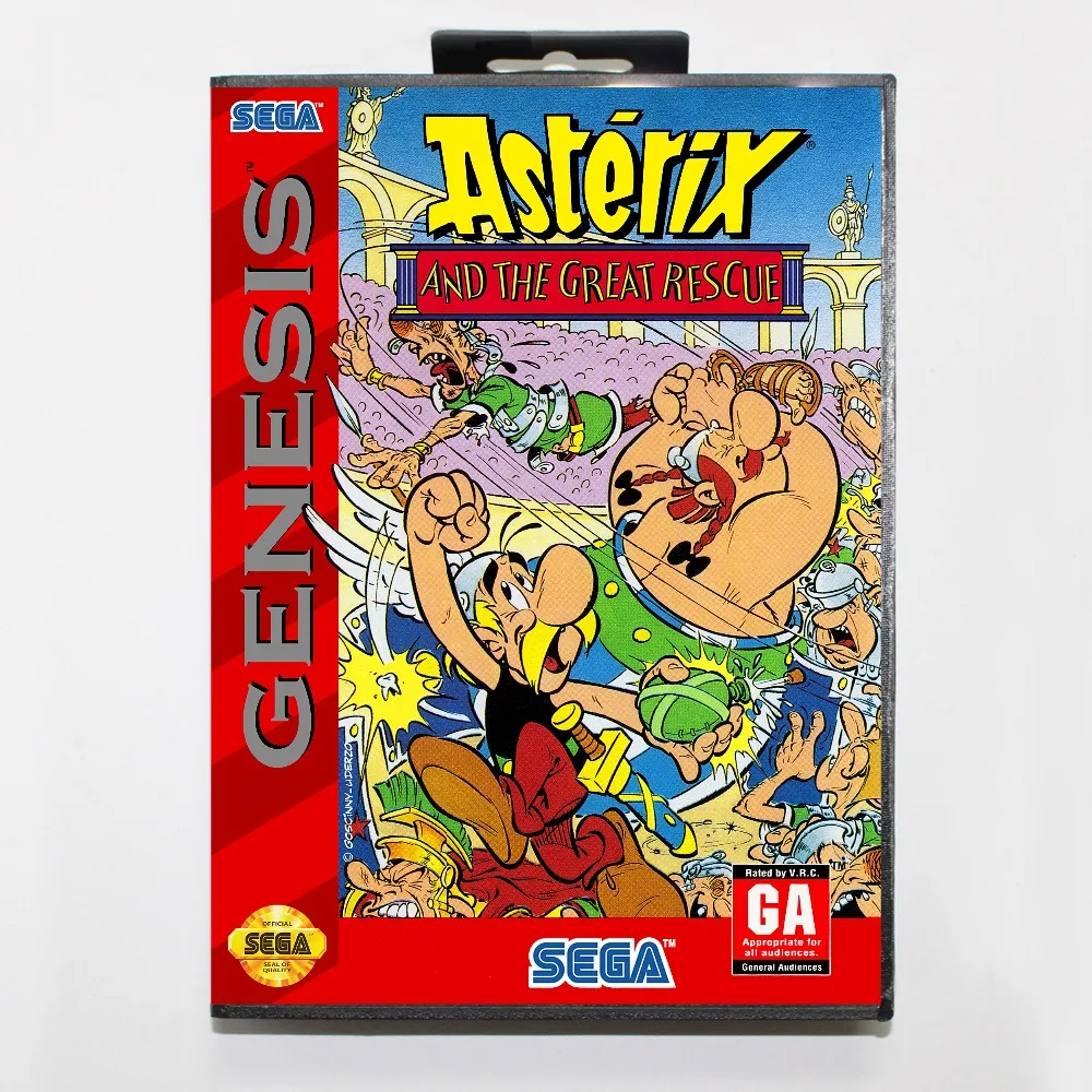 Новая 16 бит MD игровая карта-asterix the great rescue II с розничной коробкой для sega genesis system