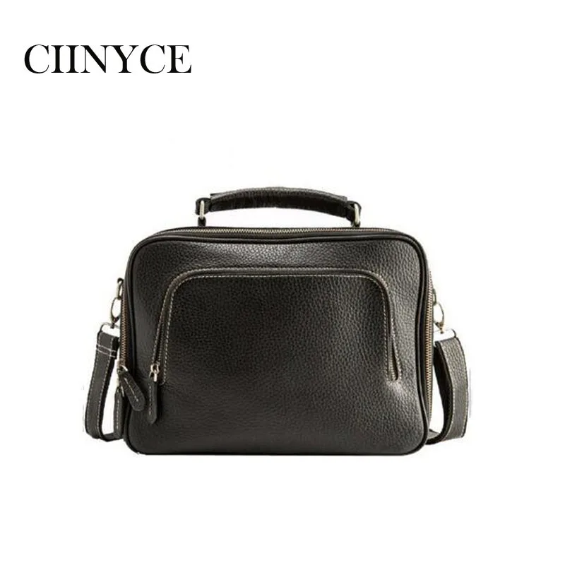 

Hand Crafted Cowhide Men's Genuine Cow Leather Handbags Vintage Laptop Cross body messenger bags Retro Skin Satchel Male Totes
