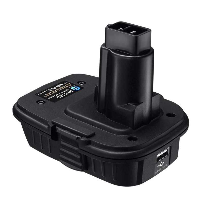 Bps18D Usb Батарея конвертер адаптер для Black Decker Porter кабель Стэнли 20 В Макс литиевая батарея для Dewalt 18 в Nicad Nimh B - Цвет: Black