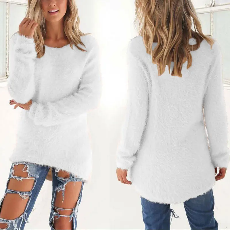 Spring Autumn Sweater Women Loose Long Sleeve Solid Warm Pullovers Tops NYZ Shop