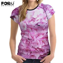 FORUDESIGNS/женская футболка в стиле ретро с цветочным принтом, быстросохнущая футболка для тренировок, футболка, женские спортивные майки для бега, футболка с короткими рукавами для фитнеса