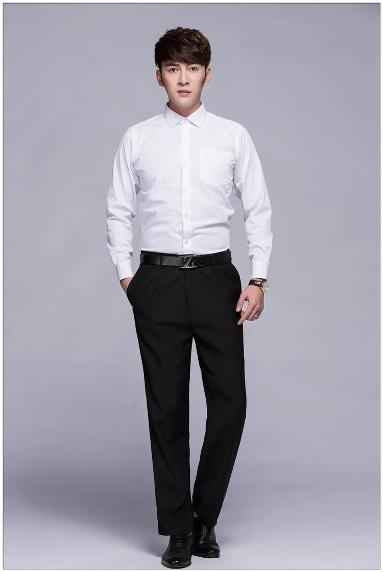Модные штаны мужской костюм брюки Для мужчин Бизнес Повседневное джентльмен штаны, осень полной длины прямой MOOWNUC Slim Fit MWC