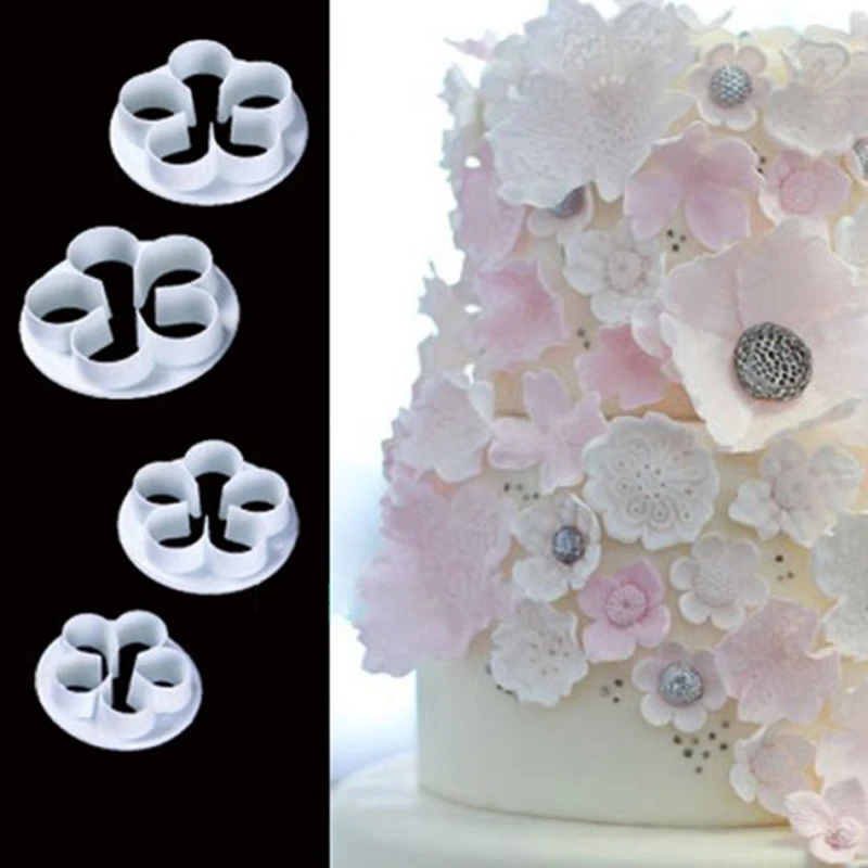 

4pcs/lot Rose Flower Silicone Mold Cake Decorating Tools Bakeware Silicone Forms Confectionery tools Bakery Tool Kitchen Tool