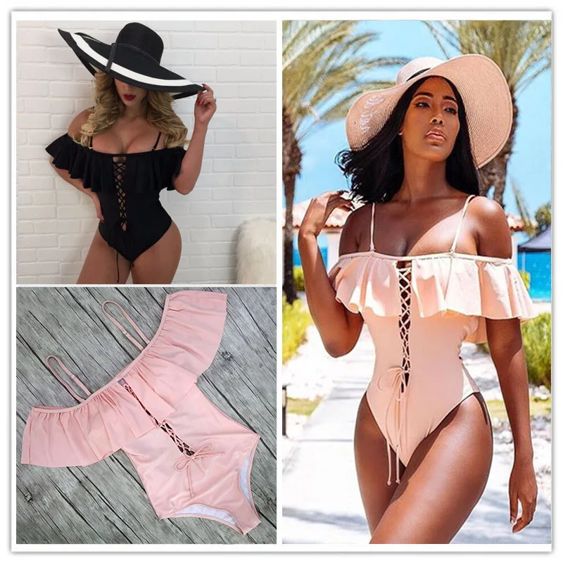 2018-Sexy-Solid-One-Piece-Swimsuit-Ruffle-Swimwear-Women-Swimsuit-Push-Up-Bathing-Suits-Swimsuit-Suit
