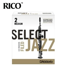 RICO выберите Джаз сопрано Sax Reeds/Саксофон сопрано Reeds, подано, сила 2 м/2 ч/3 с/3 м/3 ч, 10-pack [ ]