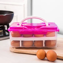 Household Practical Food Container Multi-functional Crisper Double-layer Food Egg Storage Box for Kitchen