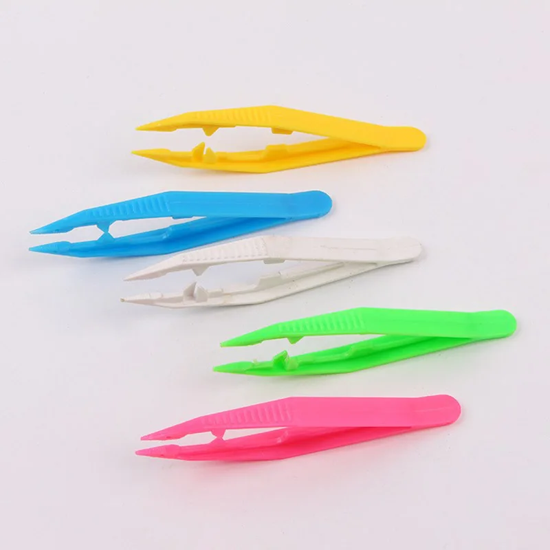 

5pcs/lot Plastic Beads Tweezer for Model Building Kits Puzzle Bead Children Kids plastic Clamp Clips Tool Educational DIY Toys