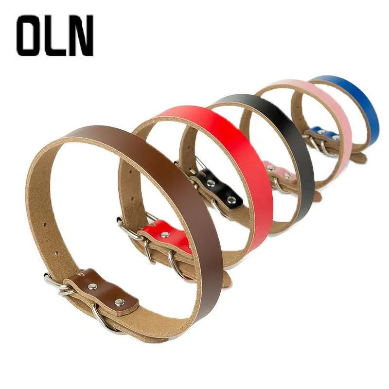 

PU Leather Dog Collar Durable Padded Personalized Pet ID Collars Customized for Small Medium Large Dogs Cat Red Black blue pink