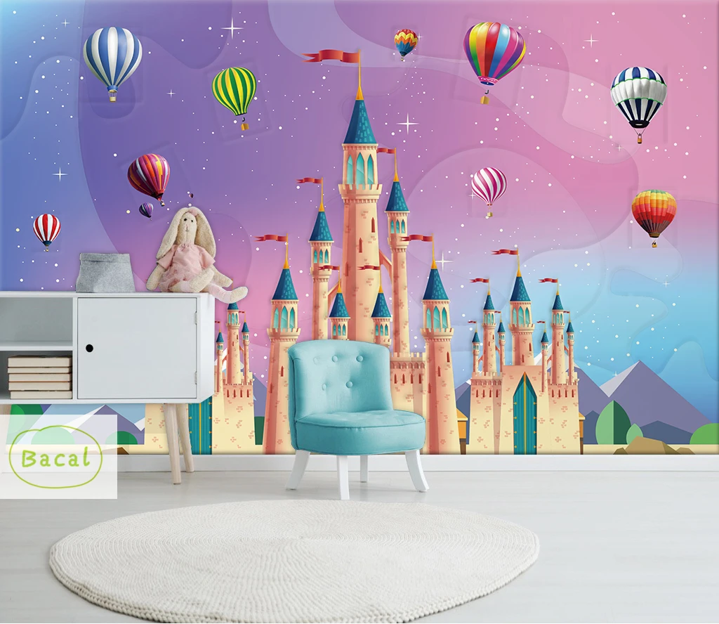 

Bacal Custom 3D Wallpaper murals Bedding Room TV Wall Backdrop Fantasy Castle For Kids room Wall Mural Decor Photo Wallpaper