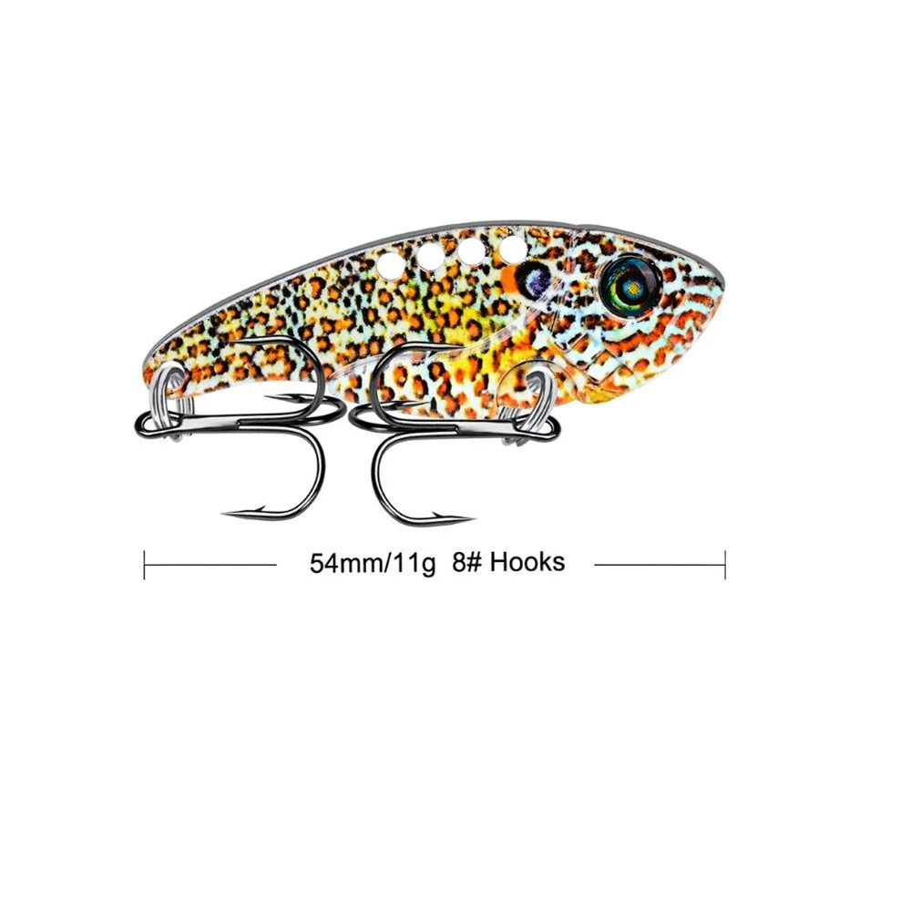 1 шт. Металлические VIB приманки 54 мм 11 г яркие вибрации ложка приманка рыболовная приманка на окуня искусственная жесткая Приманка в виде цикады VIB приманка 3D глаза