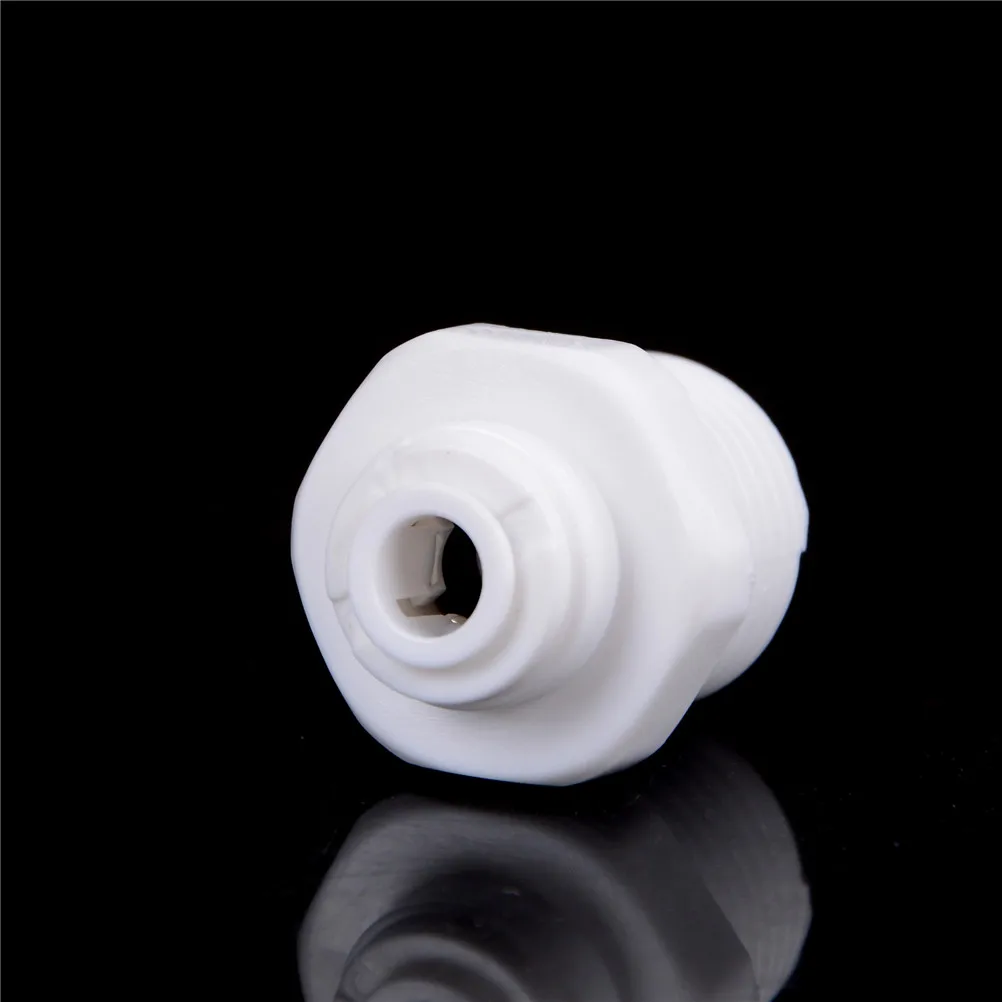 6Pcs/Lot 1/4 Tube Connect OD to 1/2 Male Push in to Quick for Aquarium System Plastic Pipe Fittings