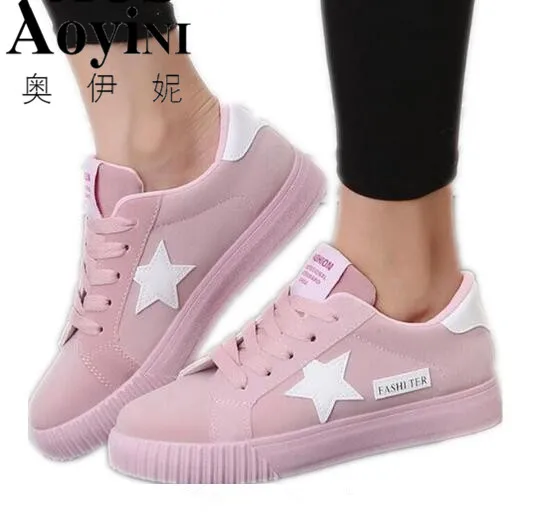 

2018 Zapato Women Breathable Mesh Zapatillas Shoes Women Casual Shoes Lace Up White Woman Fashion Shoes Tenis Feminino Esportivo