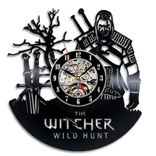 The Witcher Gift Wall Clock Vinyl Record Art Decor Vintage LED with 7colors