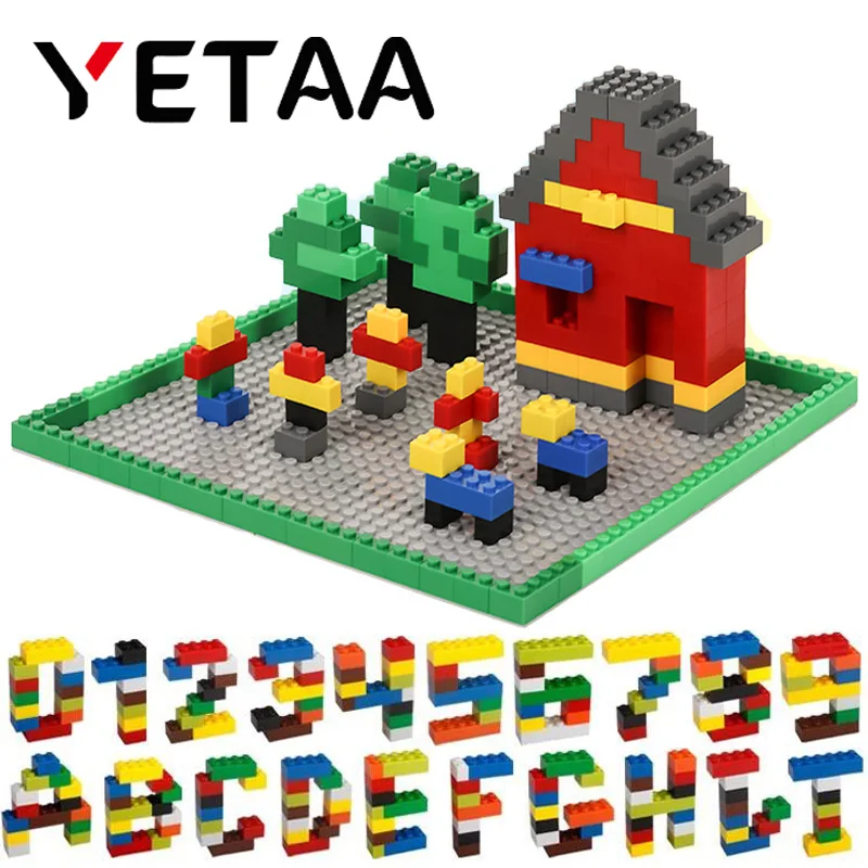 YETAA различные формы и цвета оптом Строительные кирпичи Minecraft Legoed цифры DIY