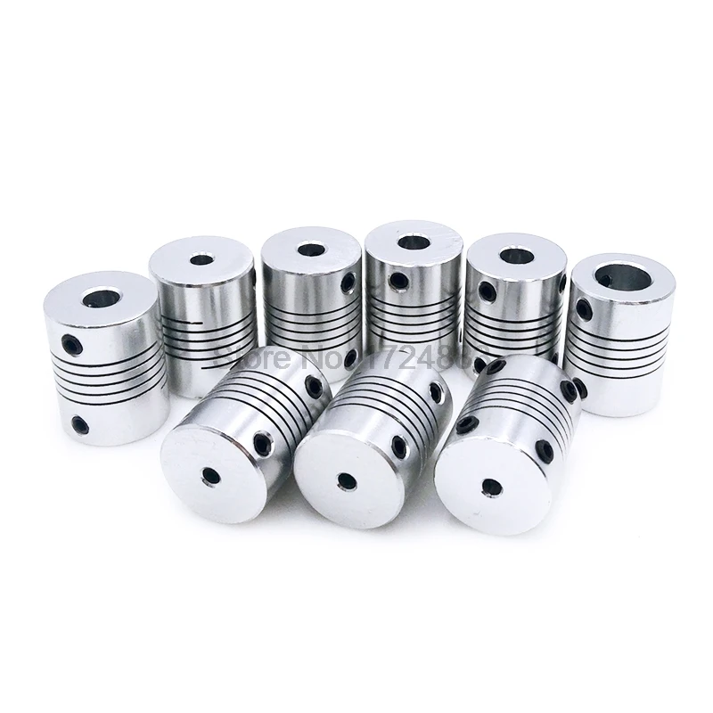 5mm To 6mm Aluminum Alloy Shaft Coupling Flexible Coupler Motor Connector Joint L25xd19 5pcs