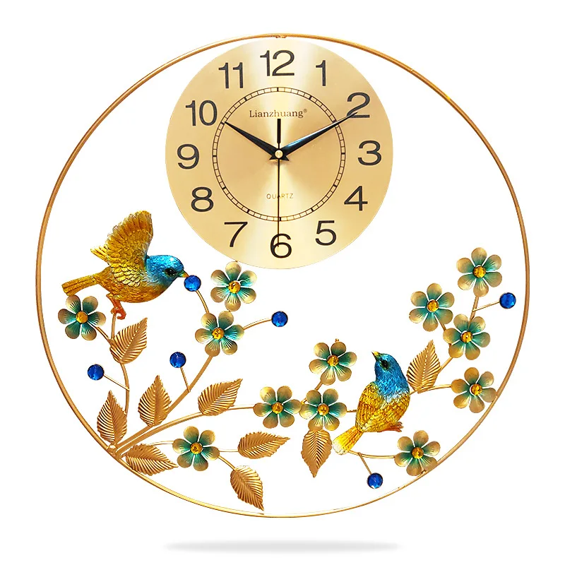 Горячая распродажа! Скандинавские креативные простые 3D стерео настенные часы с птицей, современные домашние часы для гостиной, немые часы, модные декоративные кварцевые часы - Цвет: 5050