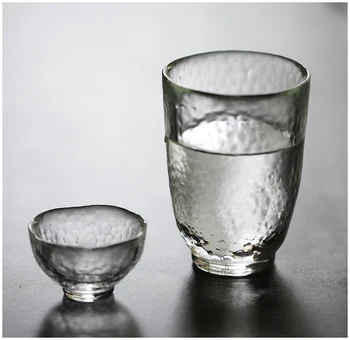 

handmade glass tea mugs made in Japan special classical Sake wine heat-resisting cups and mugs 50ml 1 piece drinkware clear cup