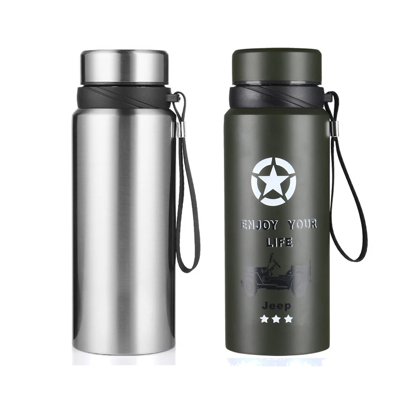 

UPORS 750ML Thermo Cup Large Capacity Portable Stainless Steel Thermos with Rope Insulated Vacuum Flask Coffee Thermo Travel Mug