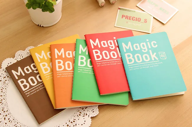 

Candy color Magic book Planner notebook journal Diary pocket Notepad Memo pads material escolar papelaria