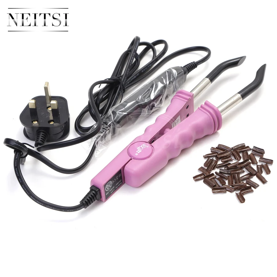 Neitsi Профессиональный 1 шт. розовый# контроль температурный разъем+ 50 шт. ногти U Советы 3 цвета вариант для наращивания волос