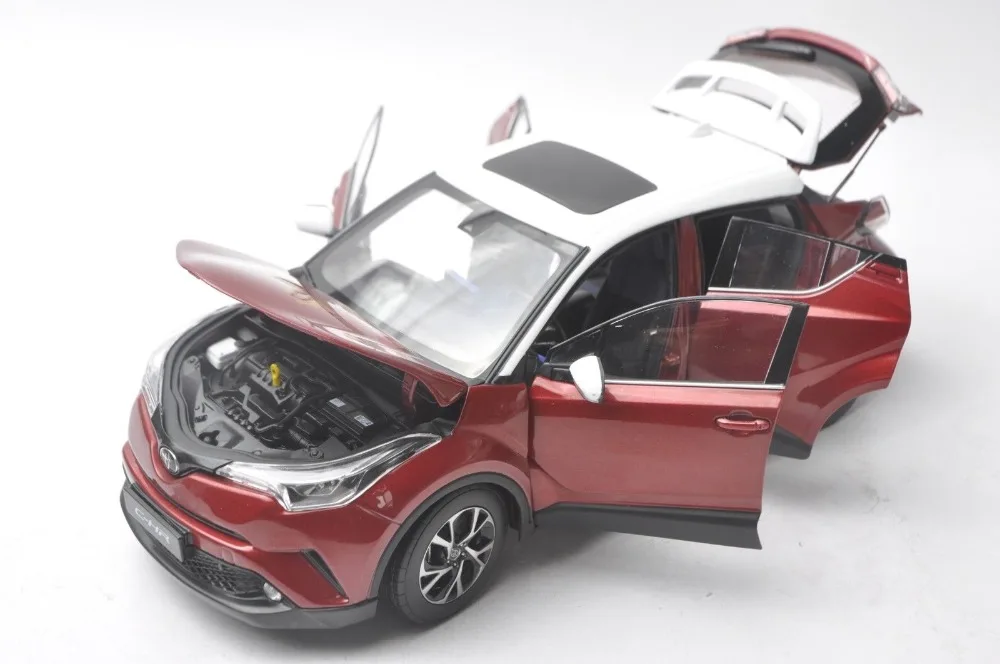 1:18 литье под давлением модель для Toyota C-HR все красные и синие Interier Игрушечная машина из сплава миниатюрная коллекция подарки CHR C HR