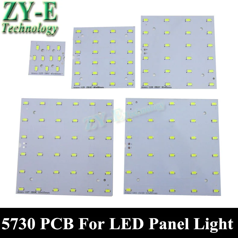 

10pc 5W 12W 15W 18W LED PCB smd 5730 aluminum plate sqaure LED ceiling lights source Panel lamp resource For LED Ceiling Lights