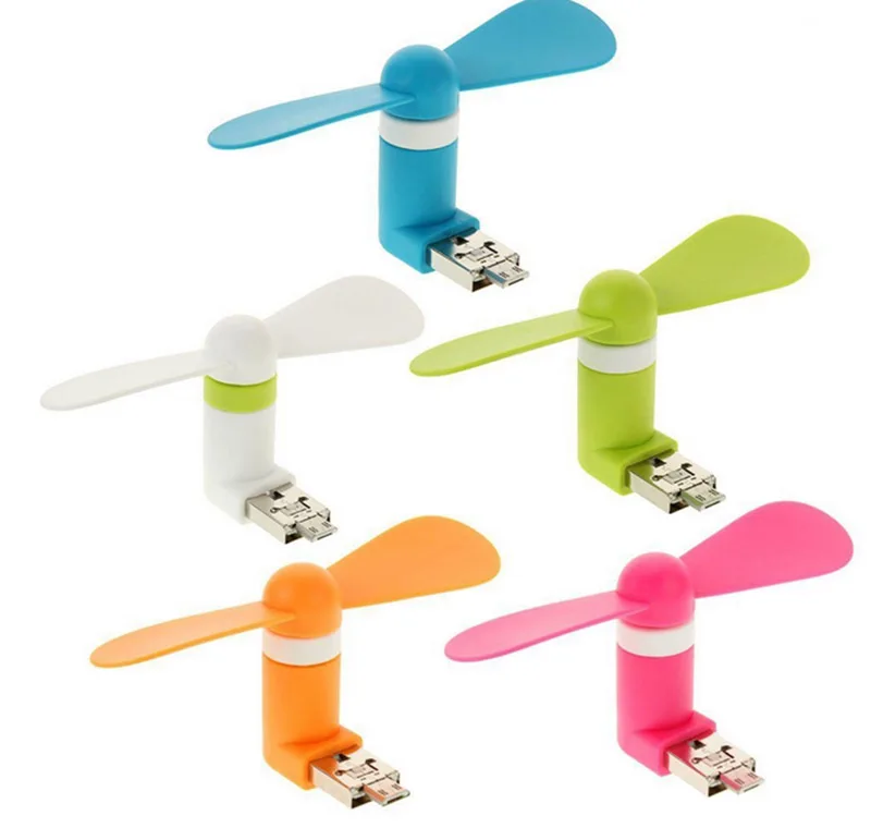 DHL 100pcs/lot New Portable OTG Mini USB micro fan Android Phone Notebook Laptop PC Super Mute USB Cooler Cooling Mini Fan