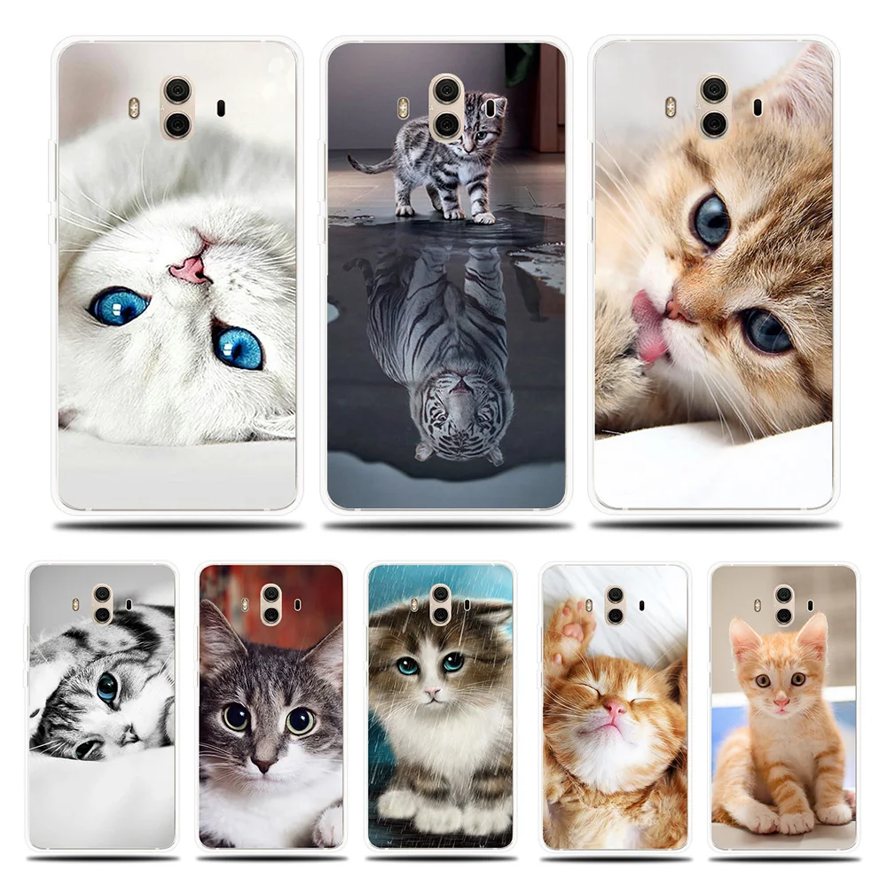 Милый силиконовый чехол для телефона с рисунком кота Huawei Mate 8 9 10 Lite Pro мягкий 20 |