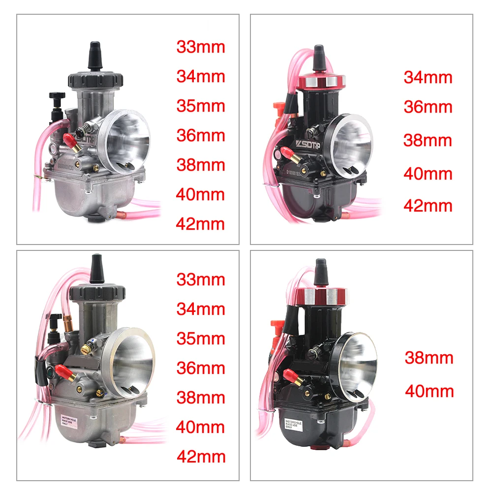 ZS Racing High Quality 33 34 35 36 38 40 42mm Keihi PWK Carburador Motorcycle Carburetor For All 250cc Larger ATV Dirt Bikes