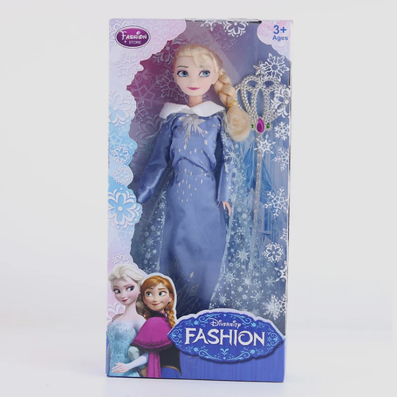 Disney 30 CM Snow Queen Elsa Stuffed Plush Doll Anna Princess New Frozen Baby Girls Dolls Toys Stuffed Kids Carttoon Toys Gift