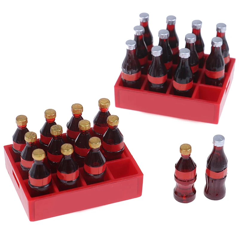 

Cute Mini cola Drink Bottle Miniature food model doll house accessories Dollhouse Miniature 1:12 Doll Accessories Girls toy