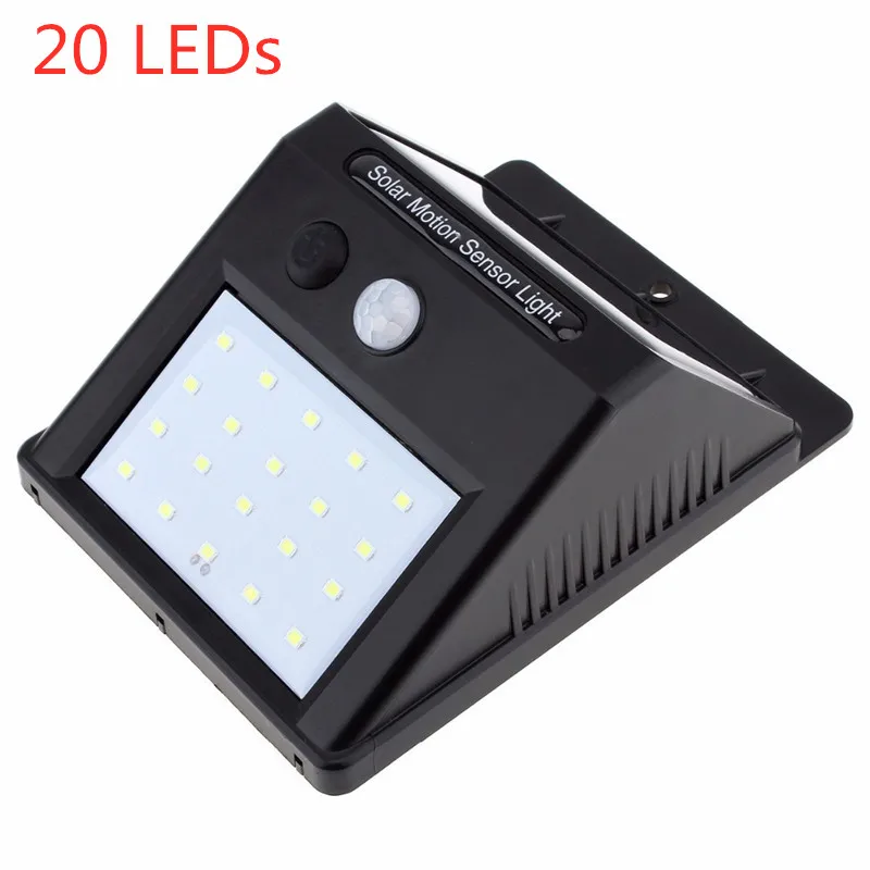1-8pcs 20LEDs Solar Power Light Motion Sensor Wall Lighting Outdoor Garden Decoration Fence Stair Pathway Yard Waterproof Lights