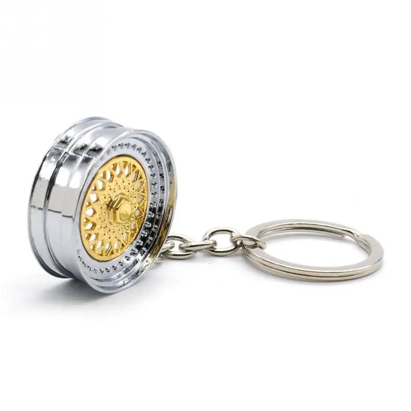 Wheel Rim Keychain for Car Accessories Auto Part Model Car Keyring Key