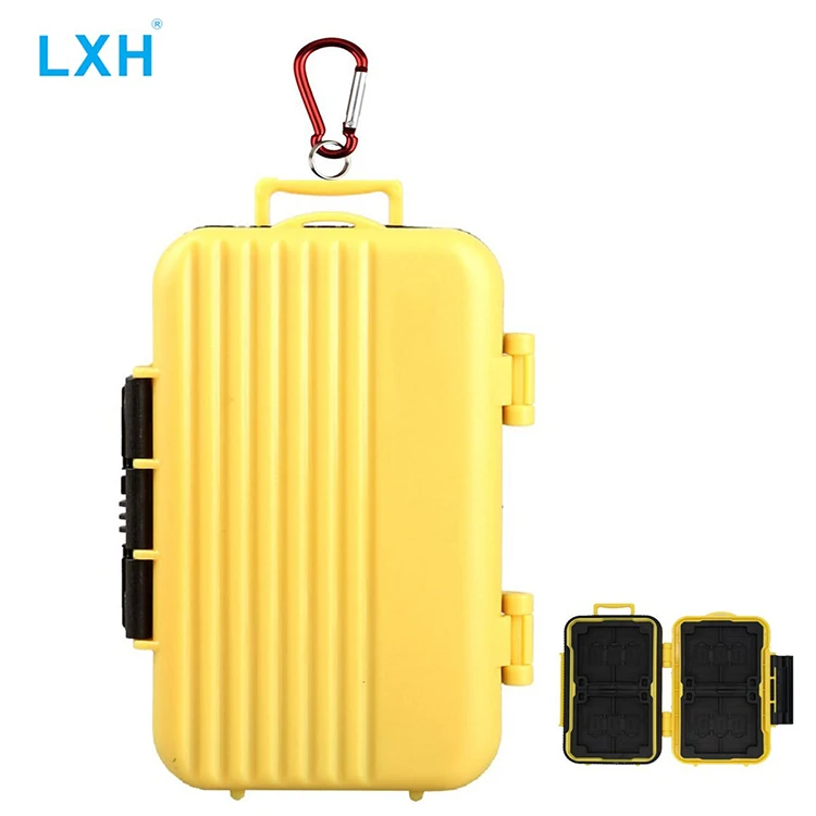 camera hard case LXH Waterproof&Shockproof 24 Slots Portable Memory Card Storage Case For 4CF&8SD&12TF/ Micro SD Card Storage Box Holder hiking camera backpack Bags & Cases