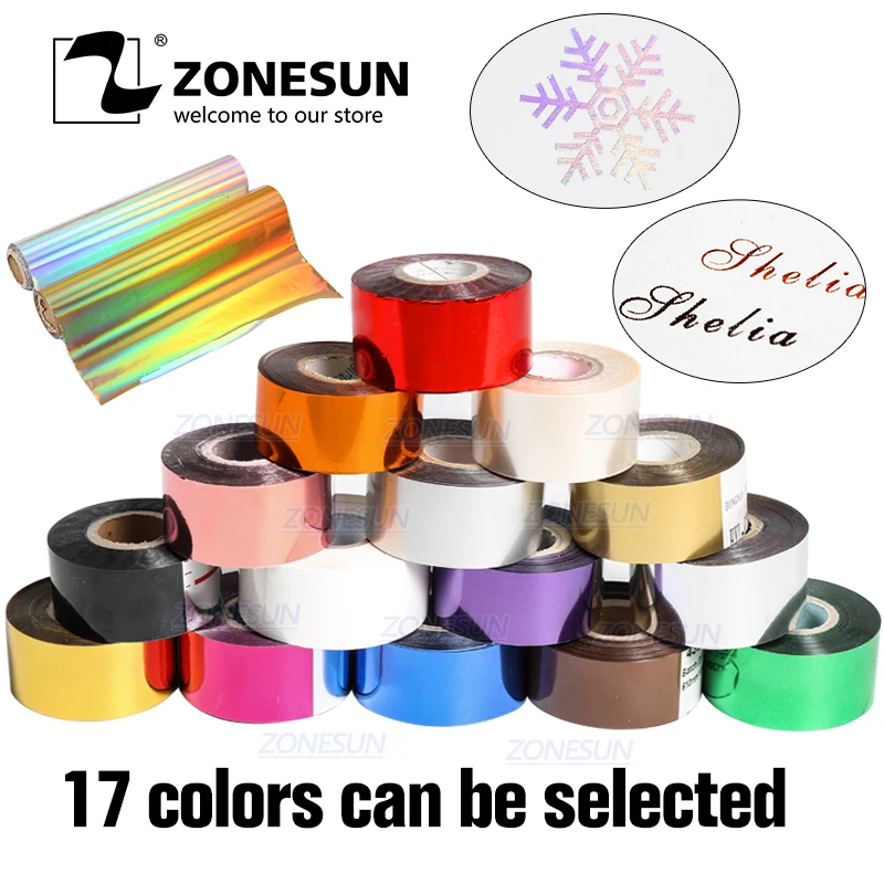 

ZONESUN Gold Silver Red Rolls Hot Foil Stamping Paper Heat Transfer Anodized Gilded Paper with Shipping Cost Fee