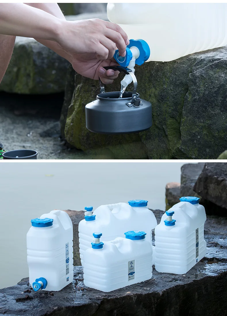 NatureHike Water Tank Bucket 10L 12L 18L 24L Outdoor Hiking Water Container PE Drinking System
