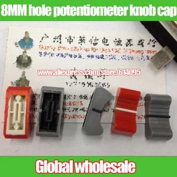 

10pcs 8MM hole potentiometer fader knob cap / length 25MM wide 11MM