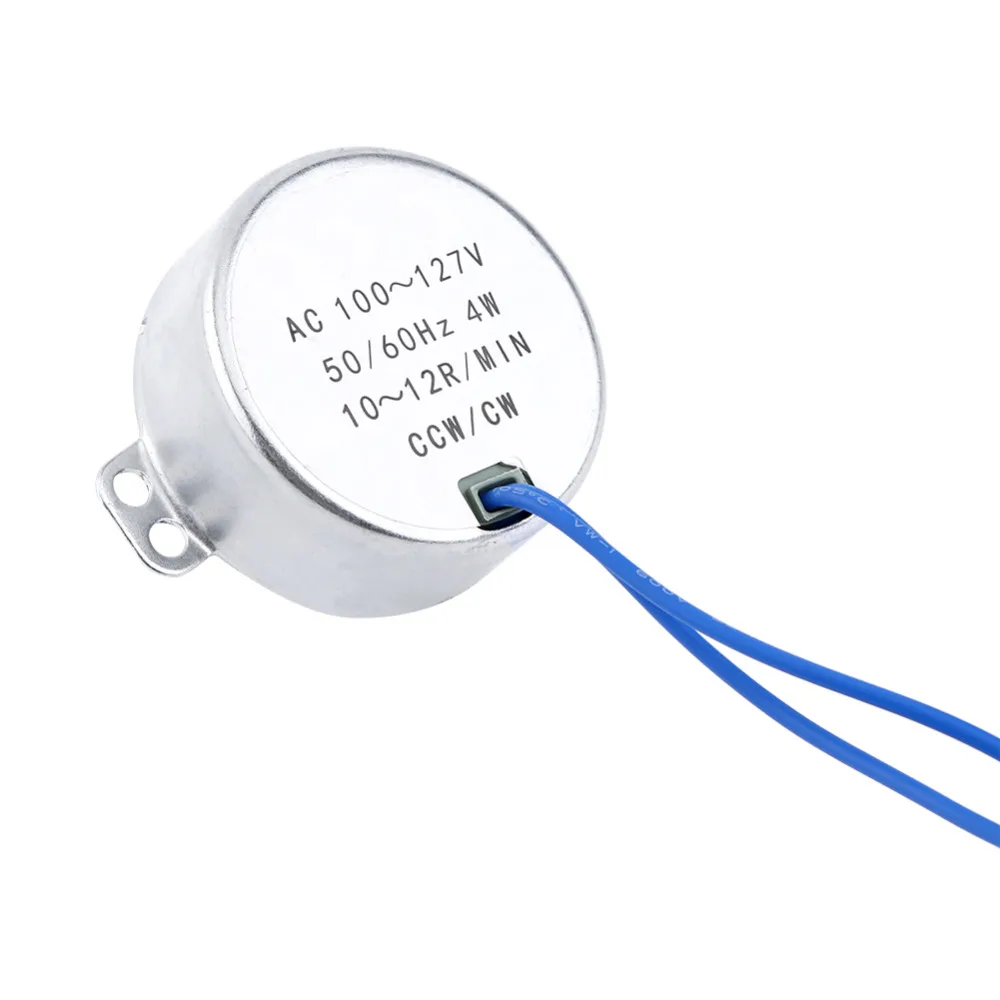 

Electric Synchronous Motor 50/60Hz AC 100-127V 4W CCW/CW Geared Motor(10-12RPM)