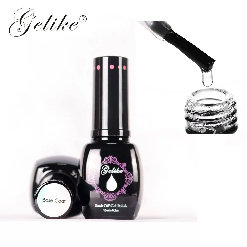 

Gelike 15ml UV Fast Dry Varnish Base Coat Top Coat Long Lasting No Clean Shiny Gel Nail Polish