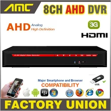 2017 AHD 8CH CCTV DVR Recorder 720P Real Time Digital Video Recorder H.264 Hybrid NVR 8 CH Channel HDMI Output for AHD Cameras
