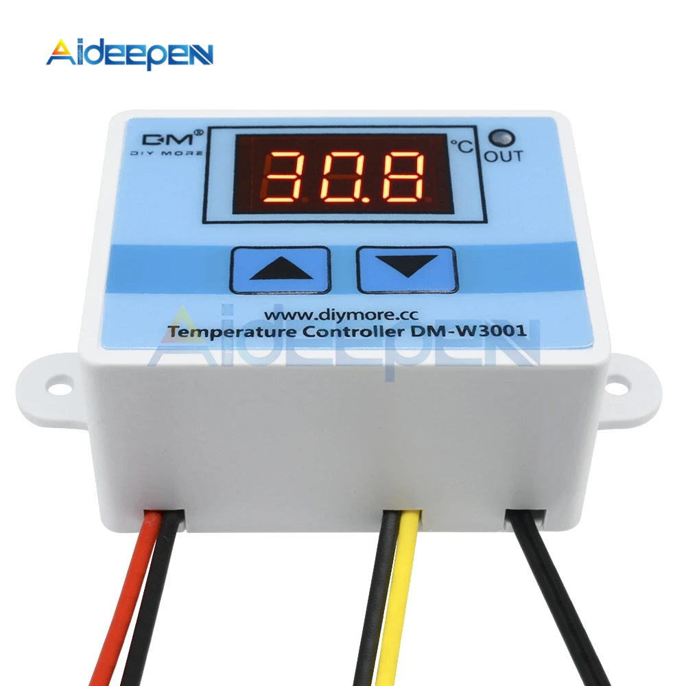 

XH-W3001 W3001 Temperature Controller Digital LED Temperature Controller Thermometer Thermo Controller Switch Probe DC 12V