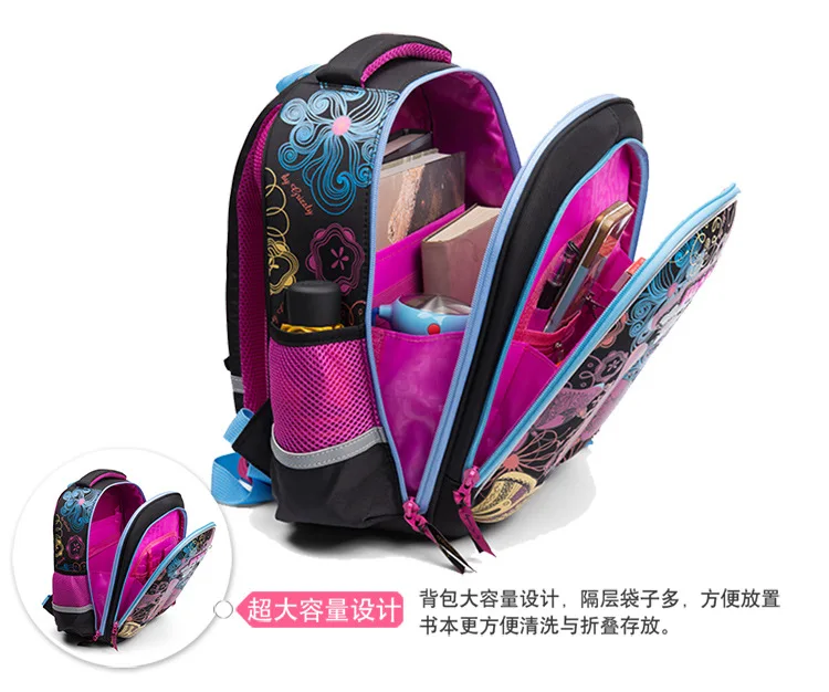GRIZZLY новые детские школьные сумки детские ортопедические Водонепроницаемые рюкзаки для девочек начальной школы милый рюкзак для девочек Сумка