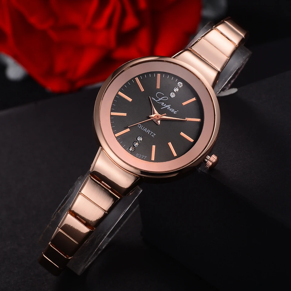 

Lvpai Brand Luxury Gold Crystal Dial Women Bracelet Quartz Clock Ladies Dress Clock Fashion Vintage Wristwatch Creative Watches