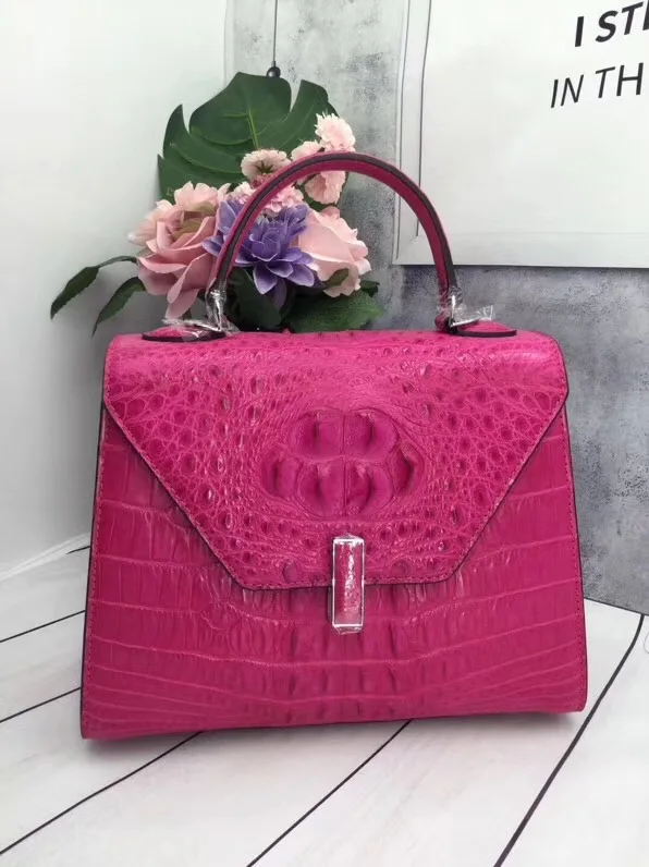 Luxury Genuine Crocodile Handbag for Women-White | Crocodile handbags, Crocodile  bags, Bags