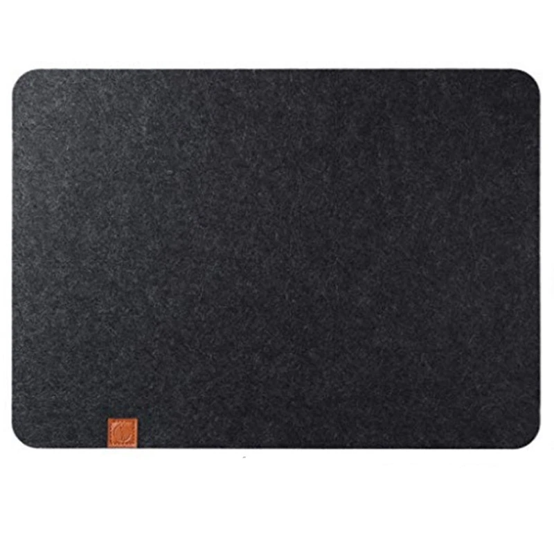  Promotion Felt Placemat 6 Piece Set Black-Table Mat Can Be Wiped 45X32 Cm-Washable Placemat-Dinner 