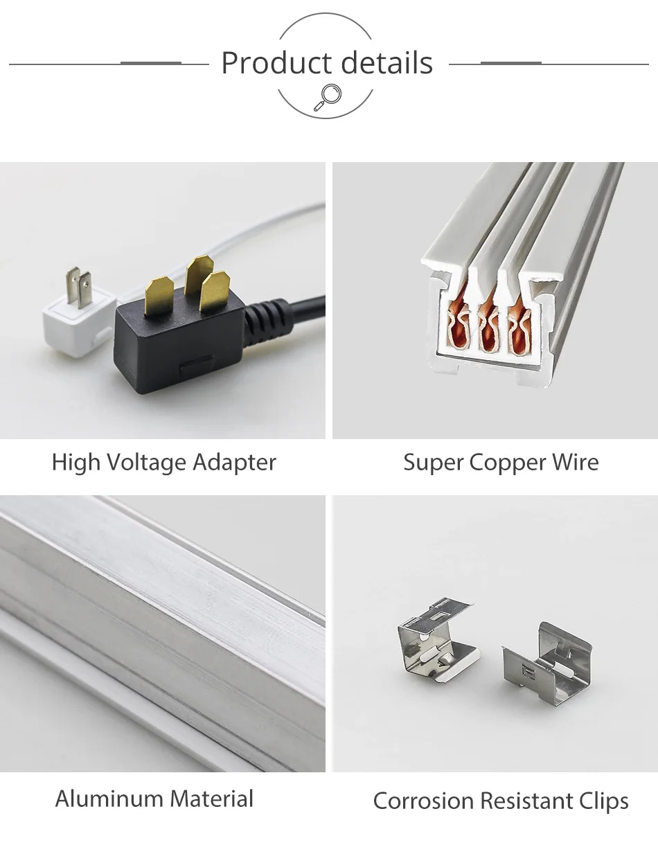220V Dc Power Connector Track For High-end Display Cabinet Lights Rail Track Shelf Lighting Supermarket Shelf System Fitting (11)