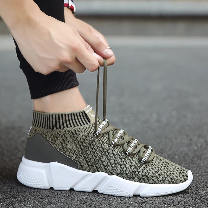 

Running Shoes Men Ultra Light Sock Sneakers Breathable Sport Jogging Male Trainers Zapatillas Hombre Deportiva Mesh Shoes