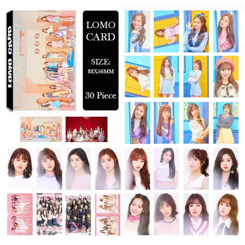 

Youpop KPOP IZONE COLORIZ La Vie en Rose Album LOMO Cards K-POP New Fashion Self Made Paper Photo Card Photocard LK625