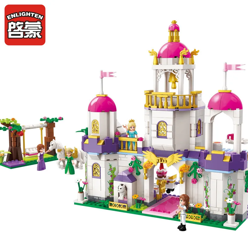 

Enlighten 2610 Building Block Girls Friends Action Model Princess Leah Brithday Party 587pcs Bricks DIY Toy For Girls Gifts